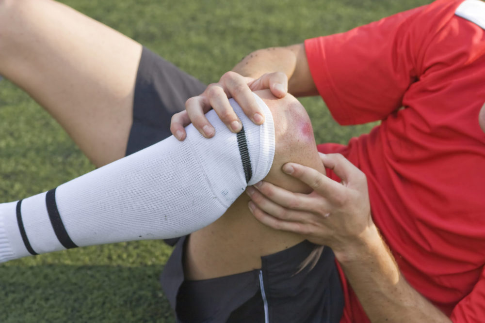Football knee injury