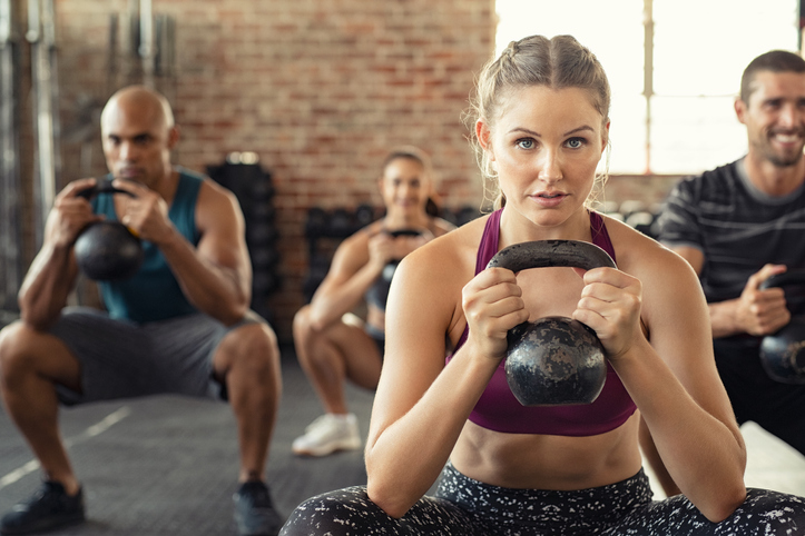 strength training with kettle bell